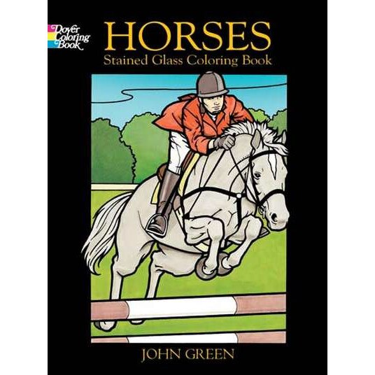 Horses Stained Glass Coloring Book de John Green