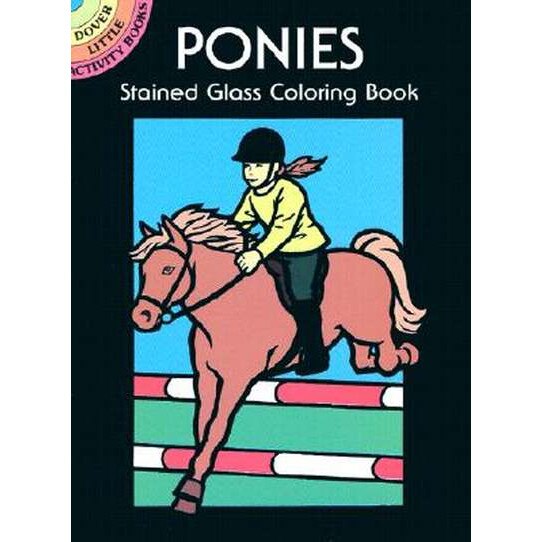 Ponies Stained Glass Coloring Book de John Green
