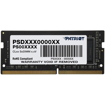 Memorie notebook Patriot 4GB, DDR4, 2400MHz, CL17, 1.2v Memorie notebook Patriot 4GB, DDR4, 2400MHz, CL17, 1.2v