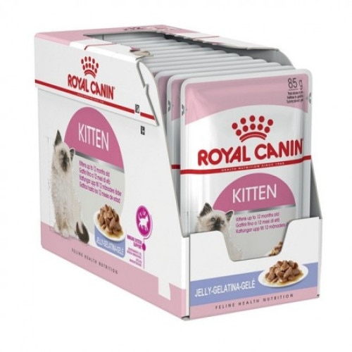 Hrana umeda pentru pisici Royal Canin, Kitten Instinctive, jeleu, 12x85g