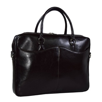 The Bag Shop - Sötétbarna bőr, laptop táska modell 31, TheBagShop