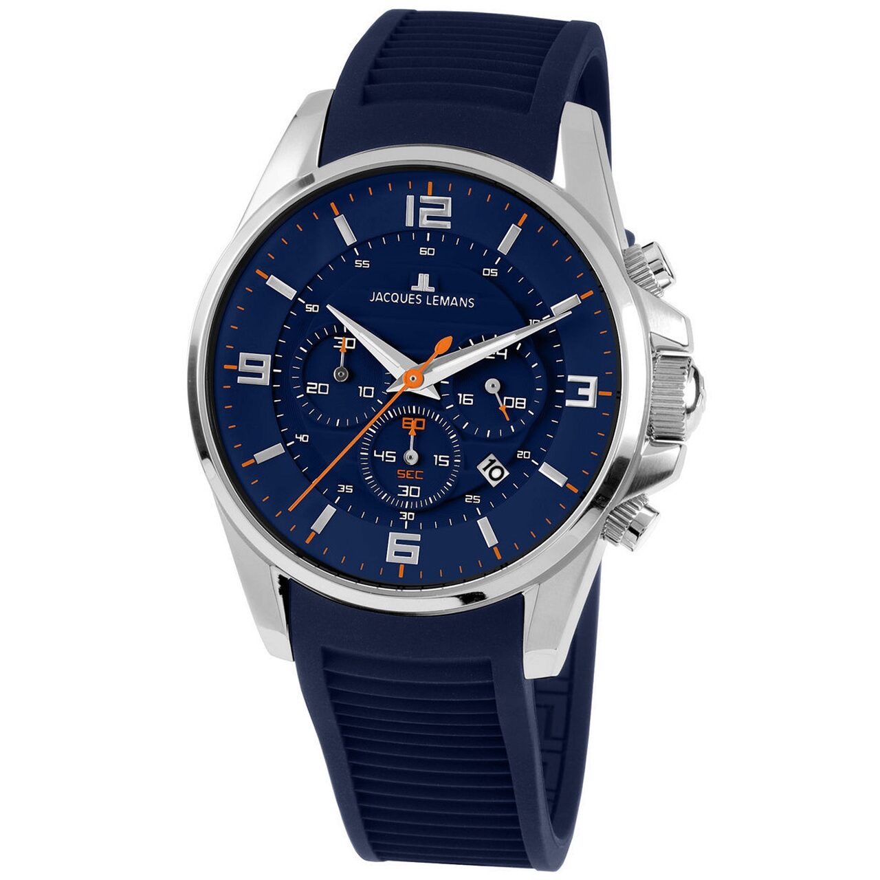 Ceas barbatesc Jacques Lemans 1-1799C Liverpool, 44mm, 10ATM, Argintiu
