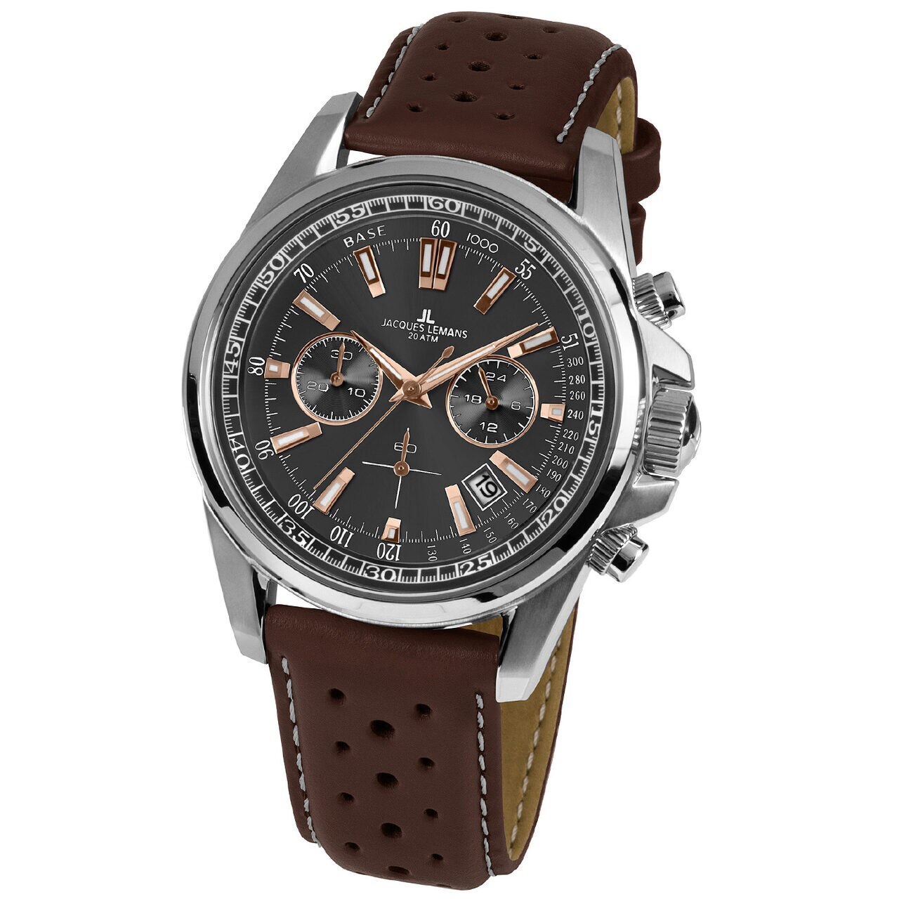 Ceas barbatesc Jacques Lemans 1-1117.1WO Liverpool 44mm, 20ATM, Argintiu