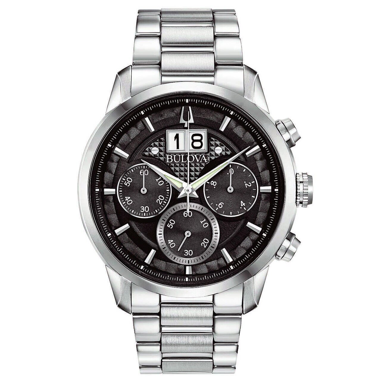 Ceas barbatesc Bulova 96B319 Sutton Classic, 44mm, 3ATM, Argintiu