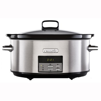 Slow cooker Crock-Pot CSC063X-01, 7.5L Digital, vas ceramica, capac de sticla, Inox Slow cooker Crock-Pot CSC063X-01, 7.5L Digital, vas ceramica, capac de sticla, Inox