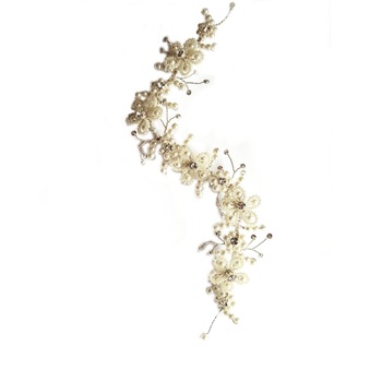 Coronita cu flori, maleabila, din perle Coronita cu flori, maleabila, din perle