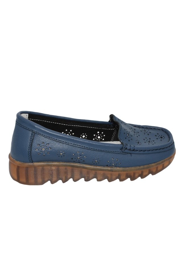 Pantofi perforati cu model si talpa deosebita,D&J Exclussive, Bleumarin inchis