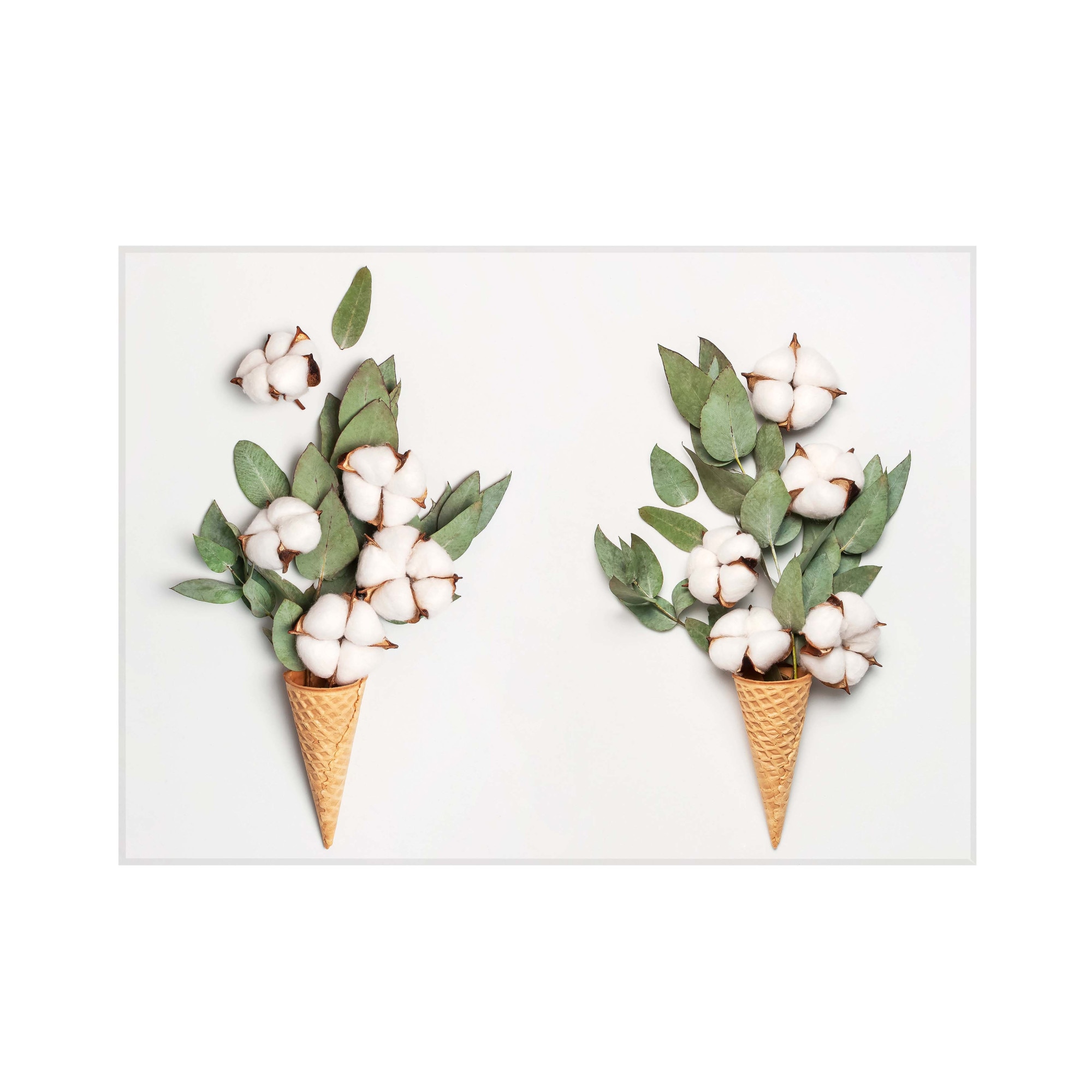 Sticla bucatarie securizata Saint Gobain Glass®, imprimata 90x65cm, protectie antistropire pentru aragaz, Ambra Deco, Flori bumbac