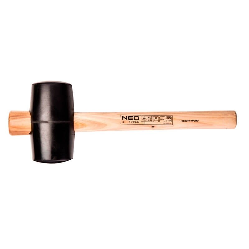 Ciocan de cauciuc cu maner din lemn, 680g, Neo 25-053