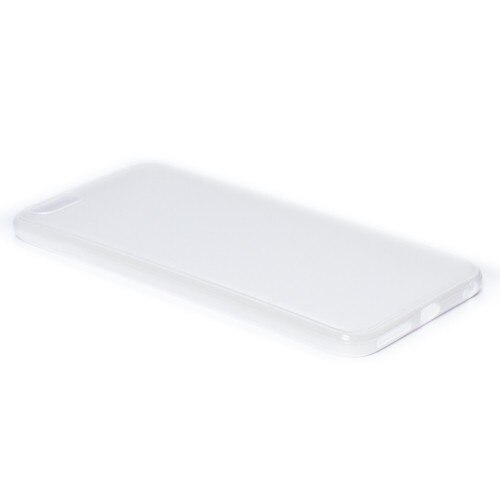 Husa Iphone 6 Plus, Transparenta , Plastic cu Rama, Alb , Silicon