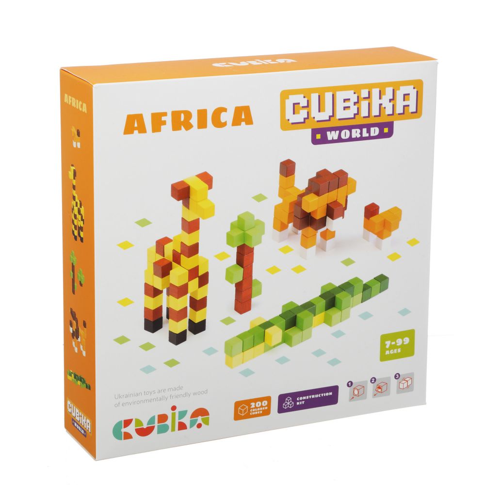 Joc Din Lemn, Set de constructii Cubika World Africa