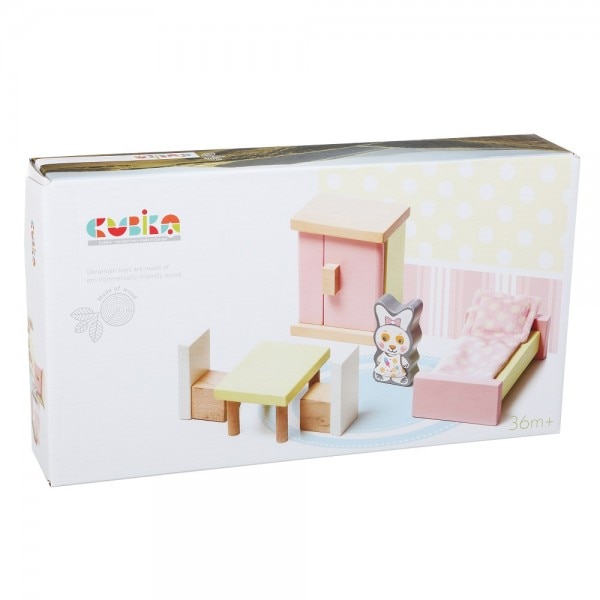 Jucarie Din Lemn Cubika, Set Constructii, 