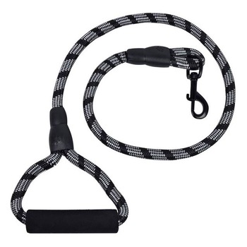 Lesa pentru caini Felis, 110 x 1.6 cm, Alb/Negru Lesa pentru caini Felis, 110 x 1.6 cm, Alb/Negru