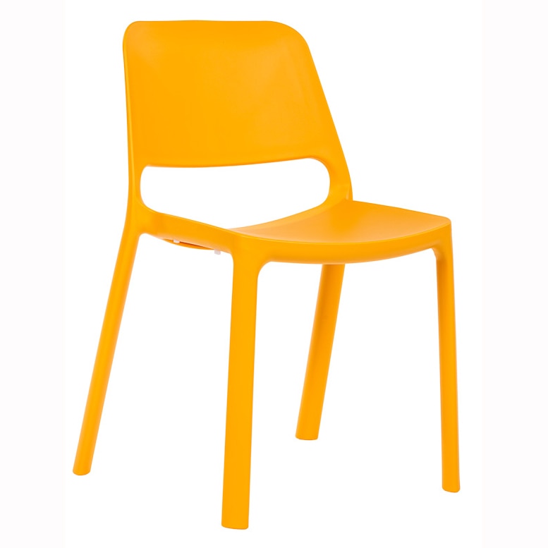 Scaun dining Pixel Antares, suprapozabil, pp, portocaliu