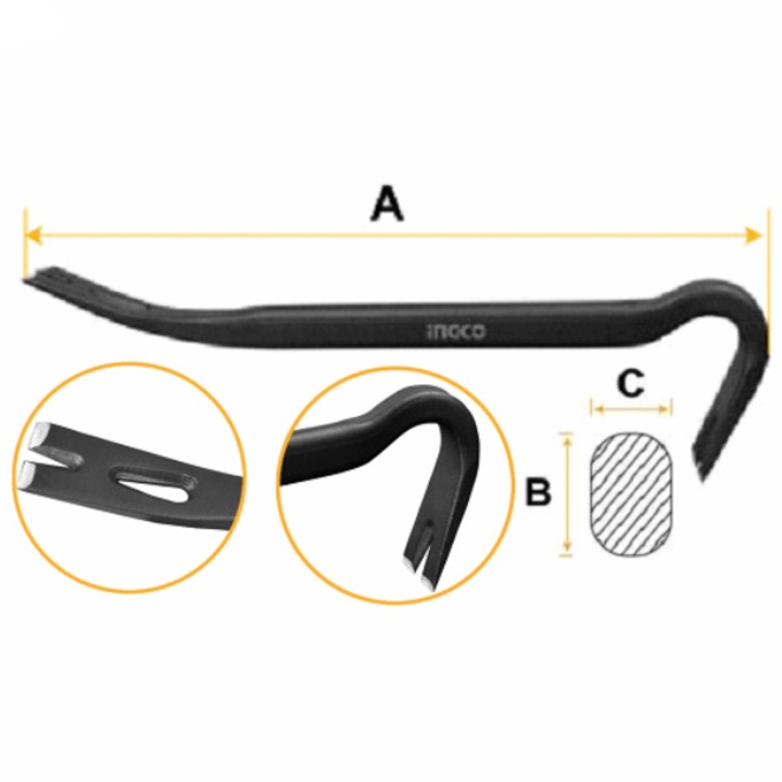 Ranga pentru scos cuie 900 mm, 36''