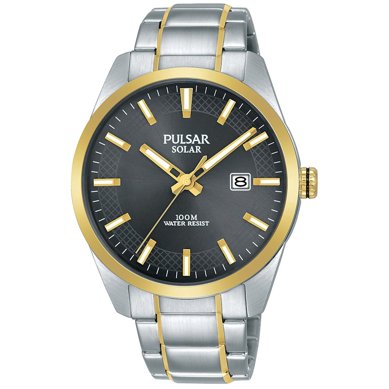 Ceas barbatesc Pulsar PX3184X1 Solar, 40mm, 10ATM, Argintiu