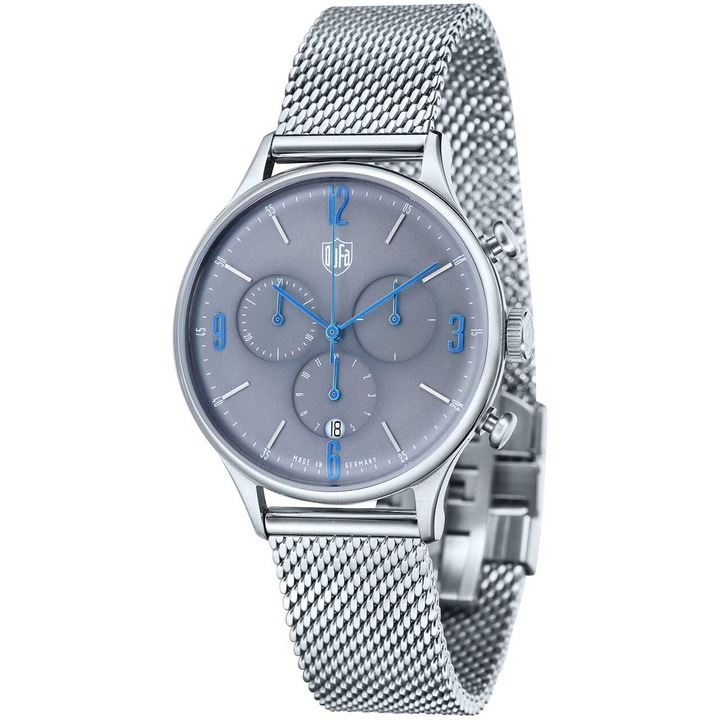 NEVERIFICAT - DuFa DF-9002-11 Van der Rohe 38mm 3ATM Szürke férfi karóra