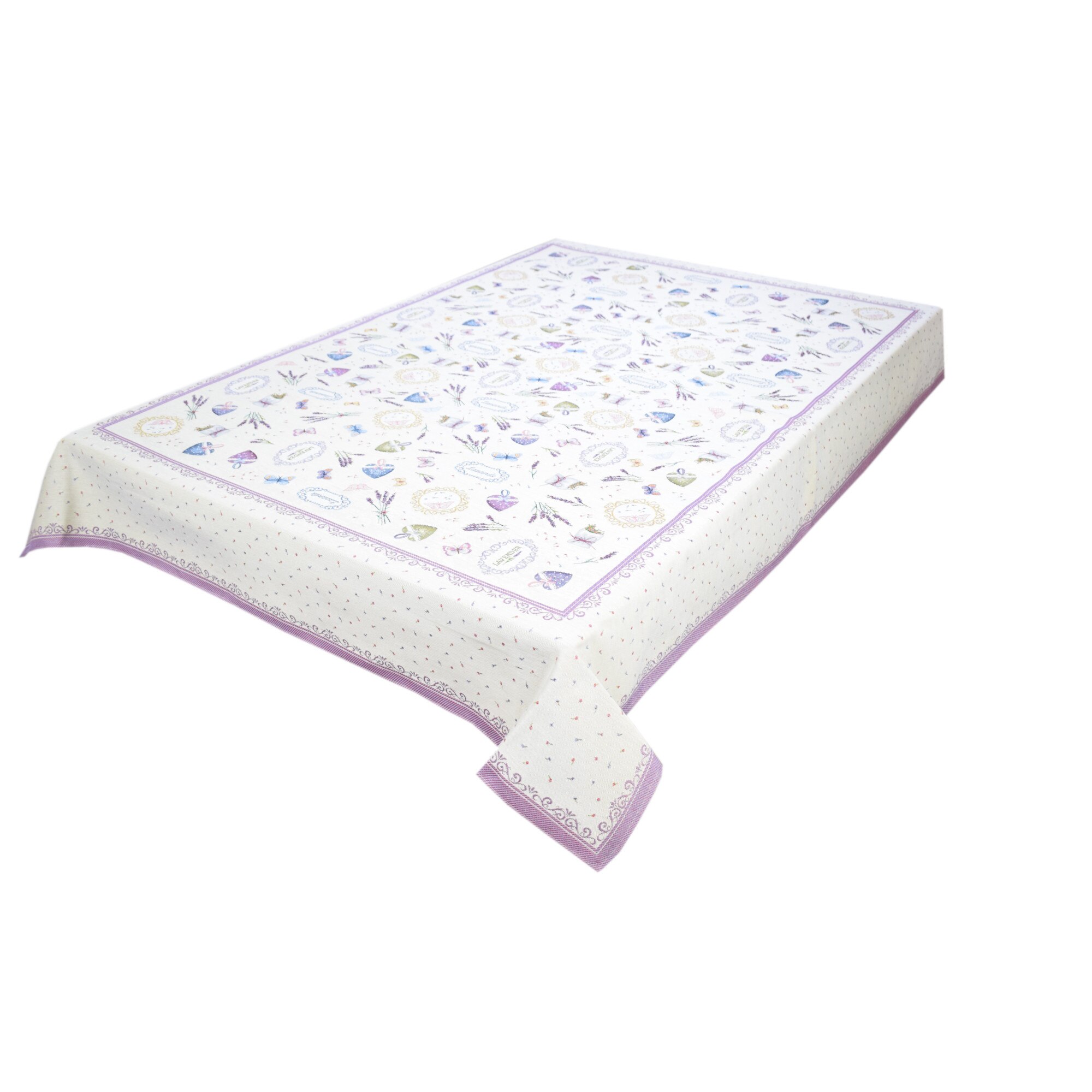 Traversa tesatura tip goblen, Casa de bumbac, 100x100 cm, lavanda