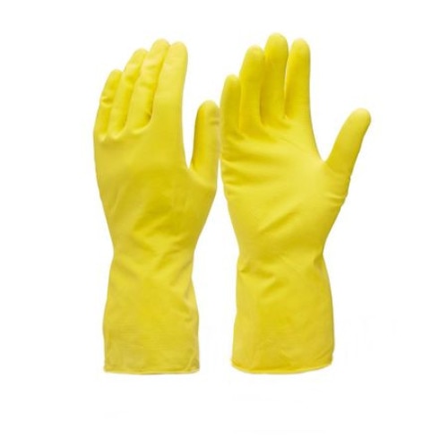 Manusi de protectie ,latex , 2 bucati in ambalaj marime XL , 10 ,culoare galben