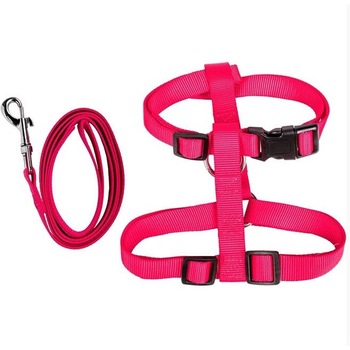 Set ham si lesa pentru caini Felis, Poliester, Ajustabile, 35-50/120 cm, Roz Set ham si lesa pentru caini Felis, Poliester, Ajustabile, 35-50/120 cm, Roz