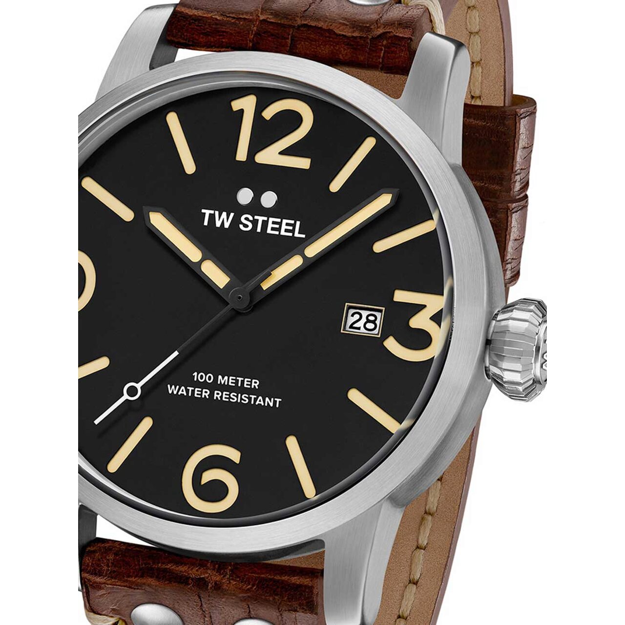 Ceas barbatesc TW-Steel MS1 Maverick 45mm, 10ATM, Argintiu