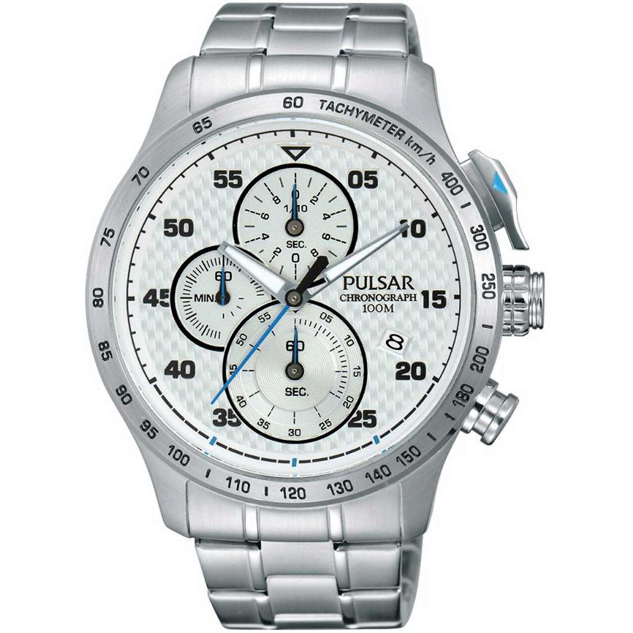 Ceas barbatesc Pulsar PM3041X1, 43mm, 10ATM, Argintiu