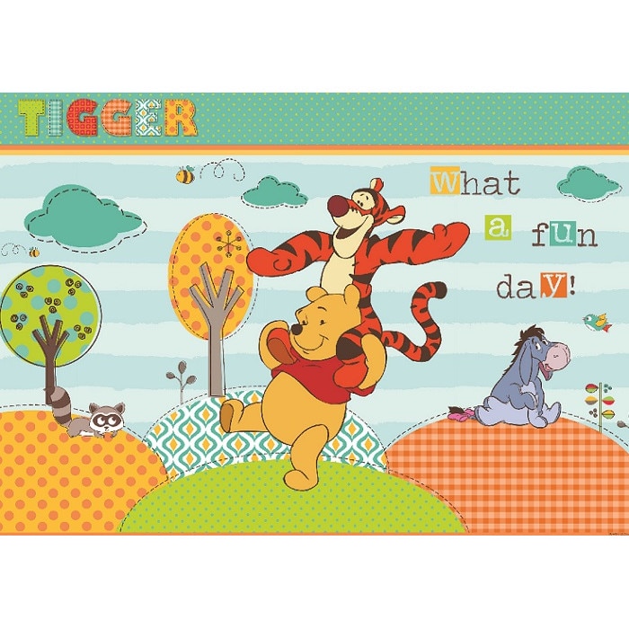 Fototapet copii cu Winnie the pooh, hartie, semilavabil, pe suport de hartie, cu adeziv inclus 254cm x 184cm 811P4