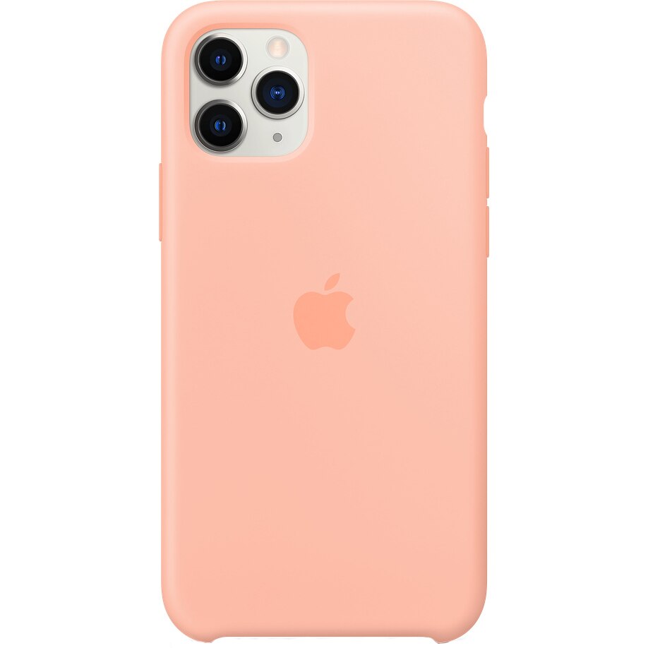 Husa de protectie Apple Silicone pentru iPhone 11 Pro, Grapefruit