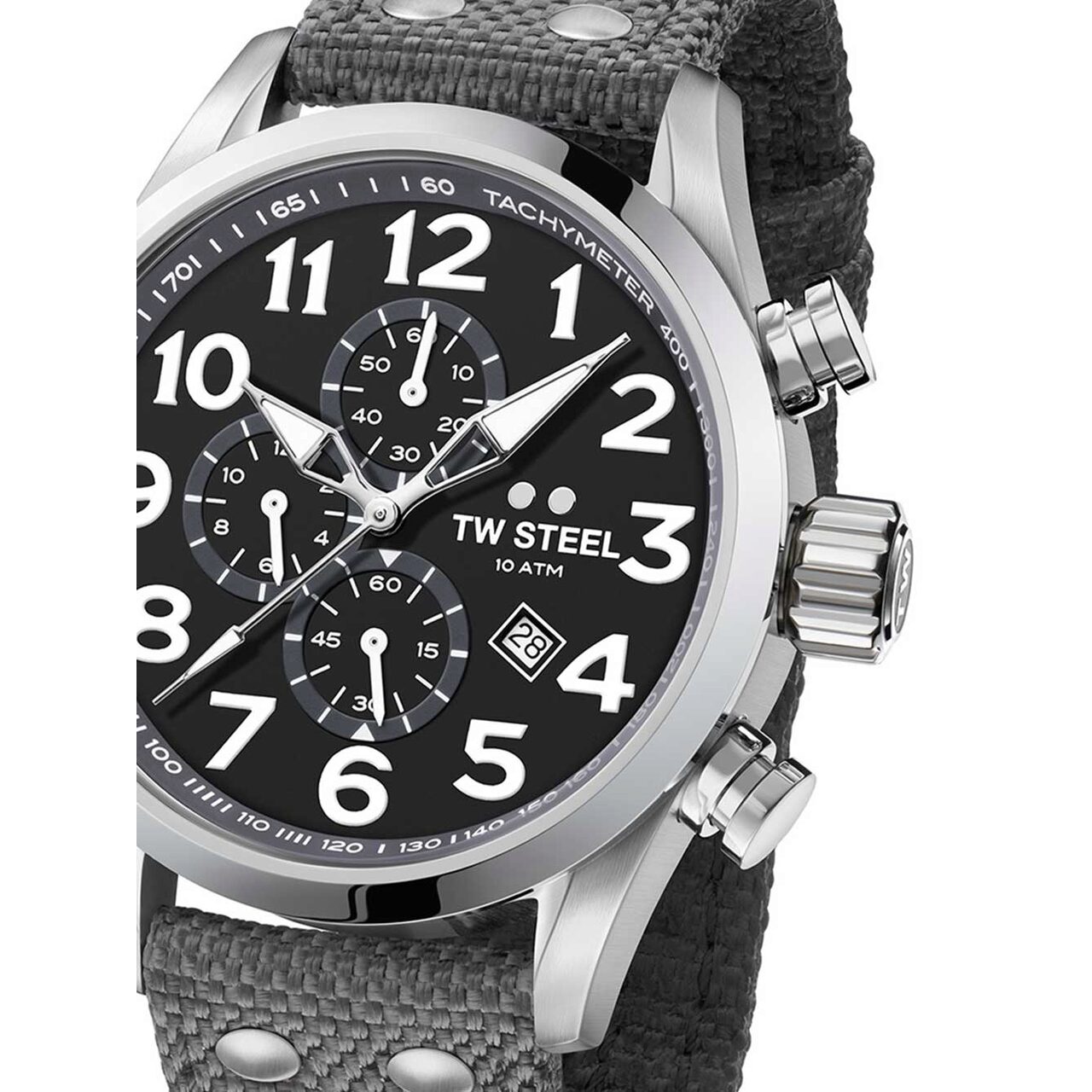 Ceas barbatesc, TW-Steel VS13 Volante, 45mm, 10ATM, Argintiu
