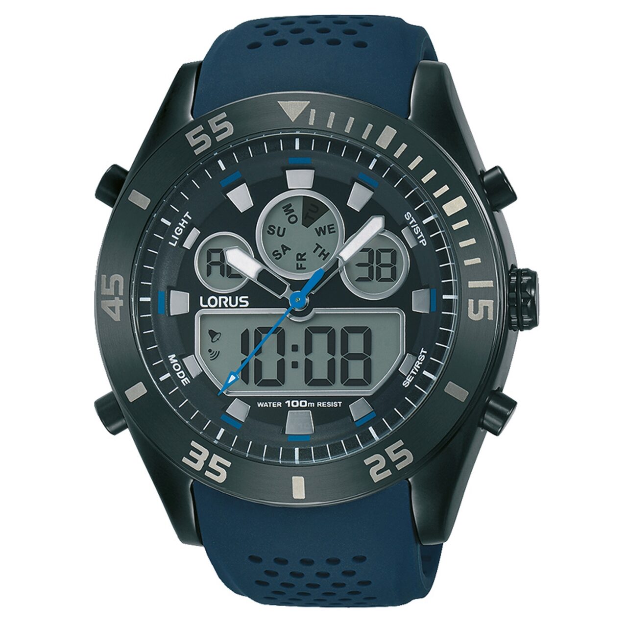 Ceas barbatesc Lorus R2337LX9 AnaDigi Chrono 46mm, 10ATM, Negru