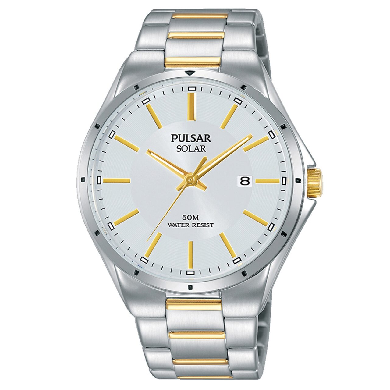 Ceas barbatesc Pulsar PX3141X1 Solar, 40mm, 5ATM, Argintiu