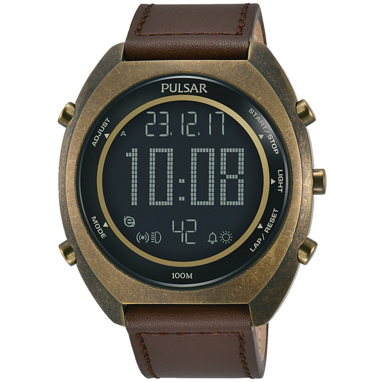 Ceas barbatesc Pulsar P5A030X1 Chrono. 45mm, 10ATM, Auriu