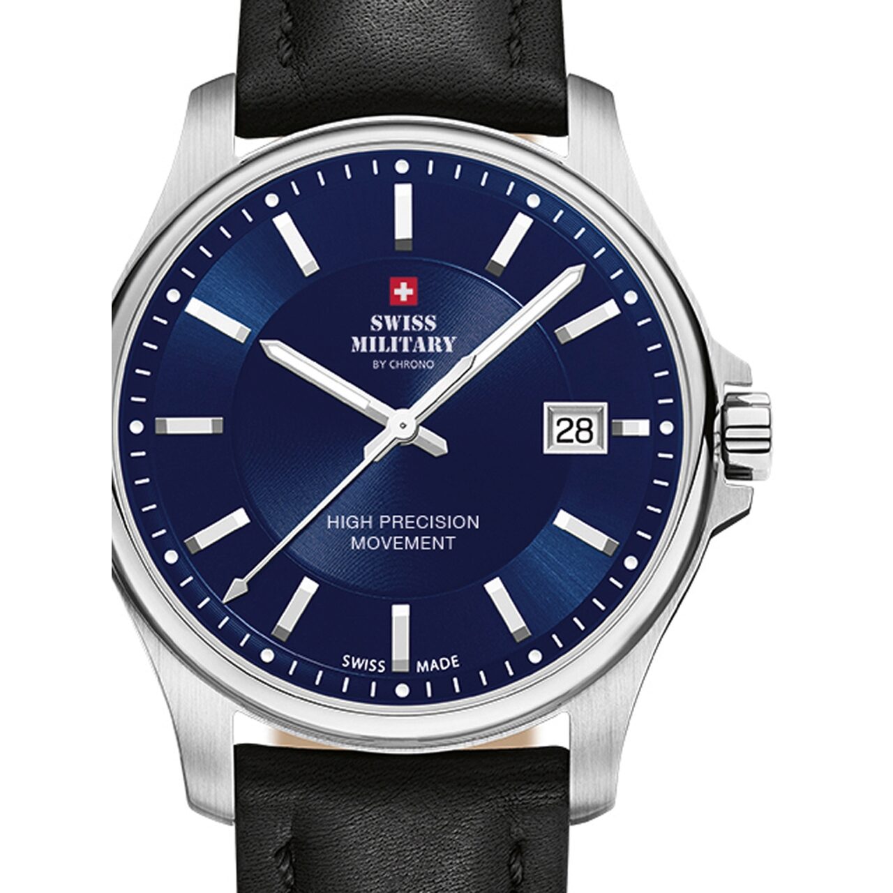 Ceas unisex Swiss Military SM30200.12, 39mm, 5ATM, Argintiu