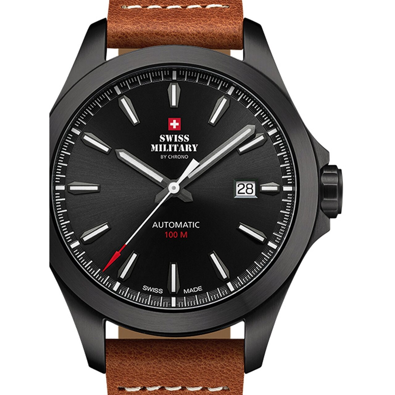 Ceas barbatesc Swiss Military SMA34077.11 Automatic, 42mm, 10ATM, Negru