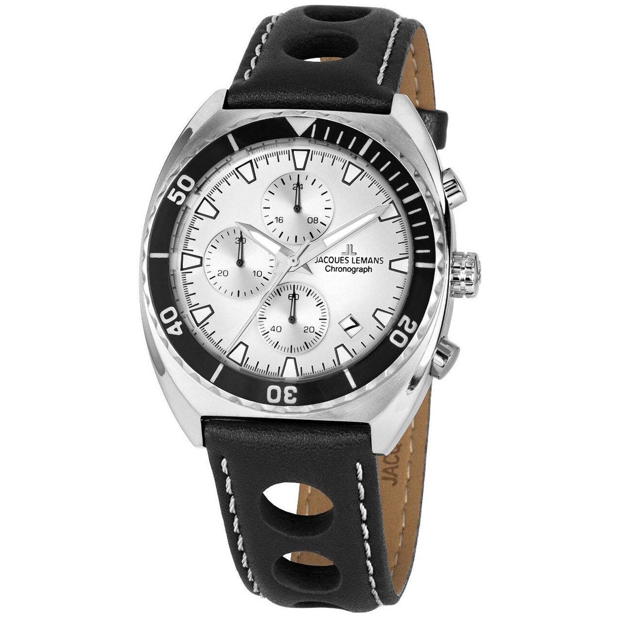 Ceas barbatesc Jacques Lemans 1-2041B, Argintiu