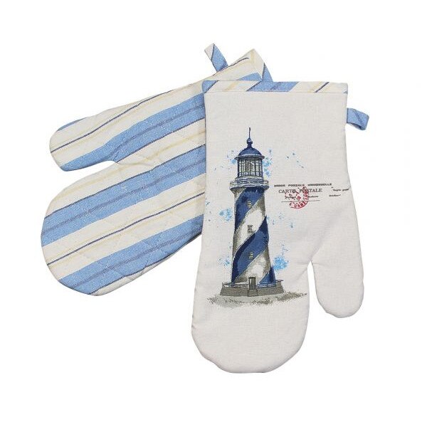 Manusa cuptor Sea Club, model cu far,bumbac, 17x30cm