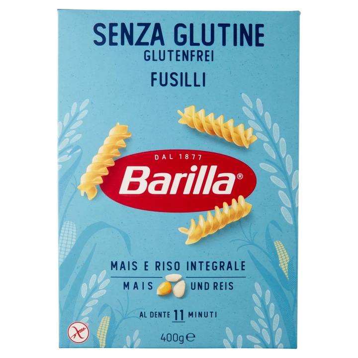 Paste Fara Gluten Fusilli, Barilla, 400 g