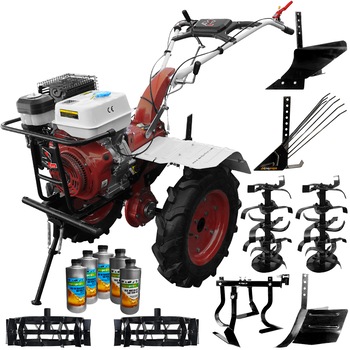 Set motocultor profesional Media Line 15000/5 CF, 15 CP, latime de lucru 120 cm, freze lucru, rarita, plug arat, plug cartofi, prasitoare, roti cauciuc, roti metal, 5l ulei AgroPro Set motocultor profesional Media Line 15000/5 CF, 15 CP, latime de lucru 120 cm, freze lucru, rarita, plug arat, plug cartofi, prasitoare, roti cauciuc, roti metal, 5l ulei AgroPro