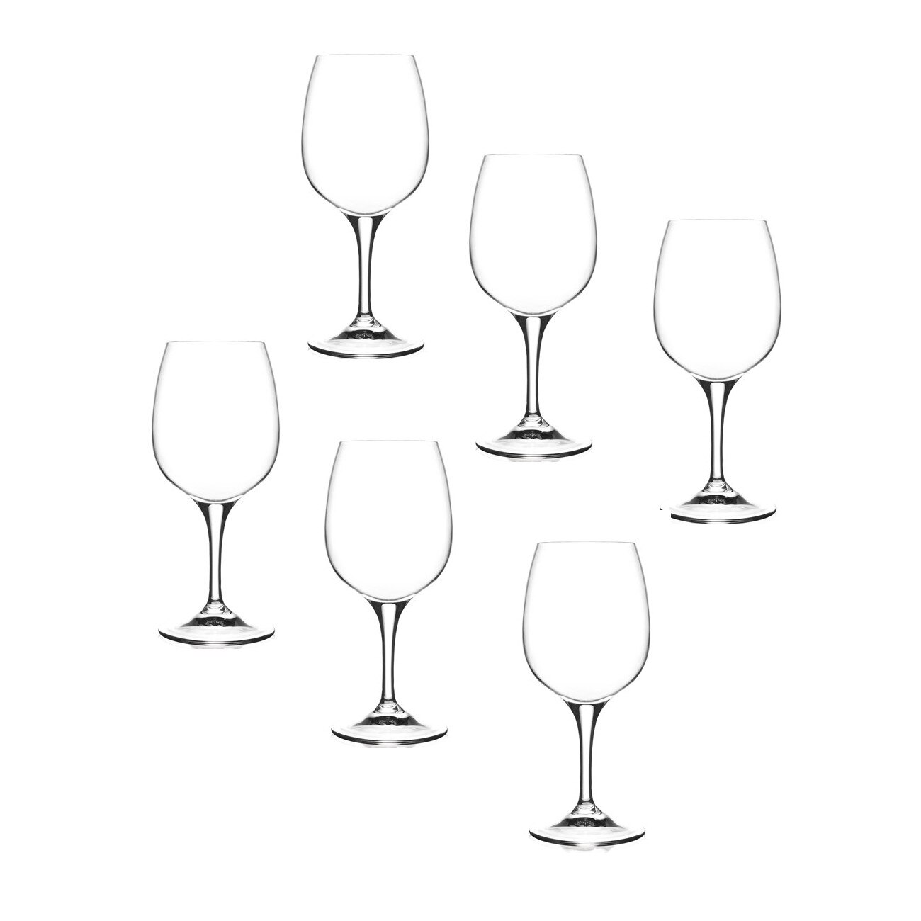 Set 6 pahare cu picior pentru apa Rcr Crystal, Daily