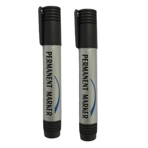 Marker permanent eco, varf rotund, 2mm, negru, LB200