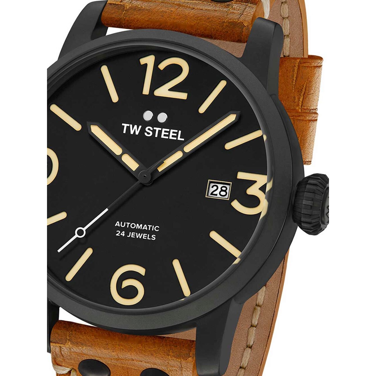 Ceas barbatesc TW-Steel MS36 Maverick Automatic 48mm, 10ATM, Negru