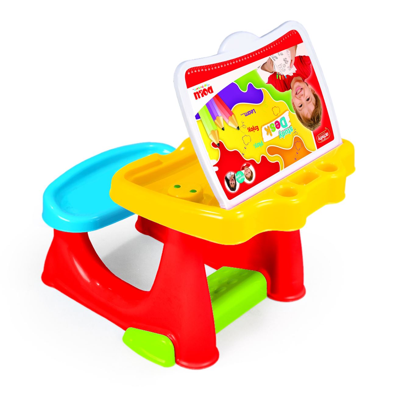 Masuta colorata pentru desenat cu accesorii, iMK®, 59 x 48 x 77 cm