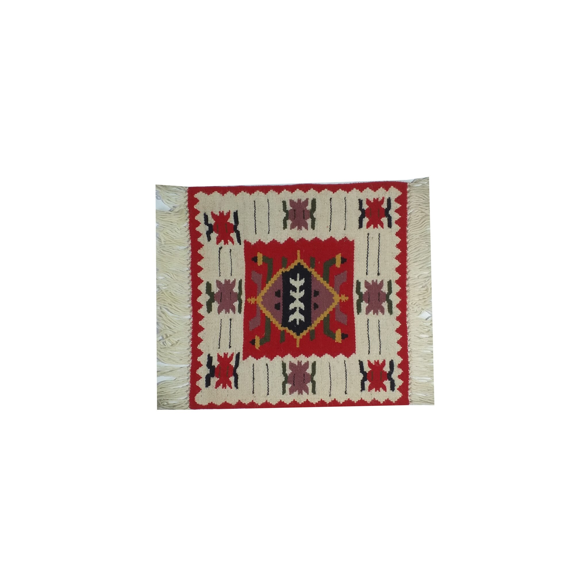 Tesatura realizata manual din lana 100% Dimensiune 40 x 40 cm