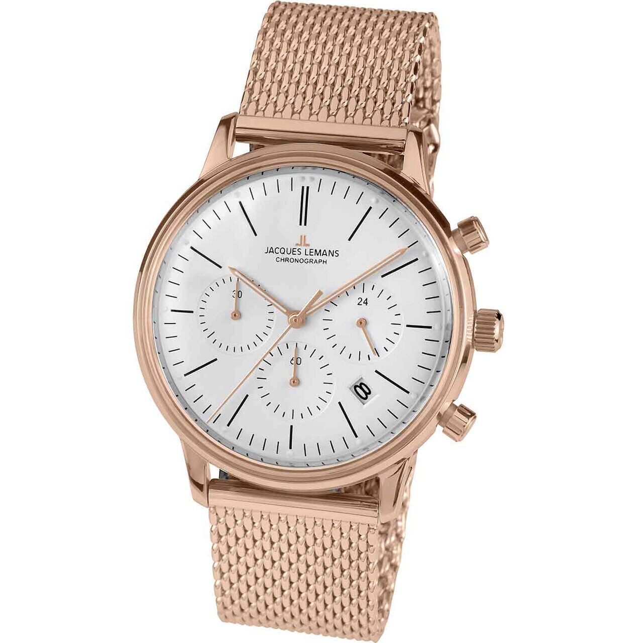 Ceas de dama Jacques Lemans N-209M Retro Classic, 39mm, 5ATM, Auriu