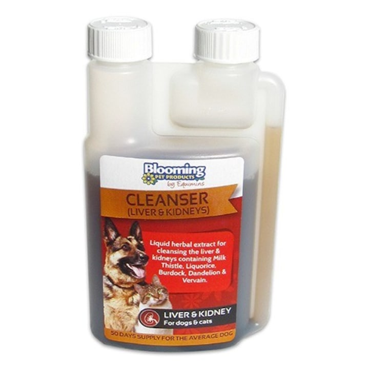 Solutie de plante pentru curatarea ficatului si a rinichilor pentru caini si pisici, Equimins, 250 ml