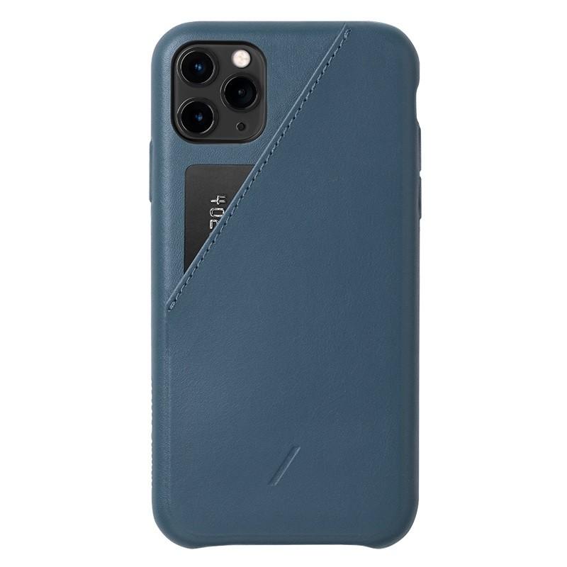 Carcasa din piele naturala Native Union Clic Card iPhone 11 Pro Max Indigo