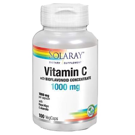 Supliment alimentar Vitamina C 1000mg Solaray, Secom 100 capsule