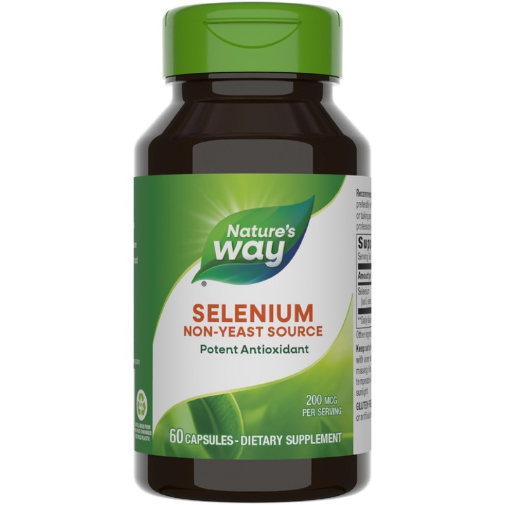 Supliment alimentar Selenium 200mcg Nature's Way, Secom, 60 capsule