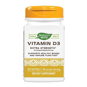 Supliment alimentar Vitamin D3 2000UI Nature's Way, Secom 120 capsule moi Supliment alimentar Vitamin D3 2000UI Nature's Way, Secom 120 capsule moi