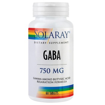 Supliment alimentar Gaba 750mg Solary, Secom 60 tablete Supliment alimentar Gaba 750mg Solary, Secom 60 tablete